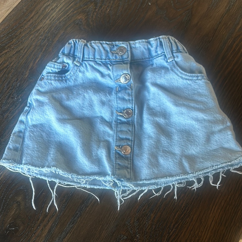 ZARA Light Blue Denim Skirt